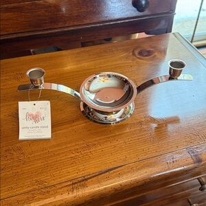 Silver Unity Candle Stand